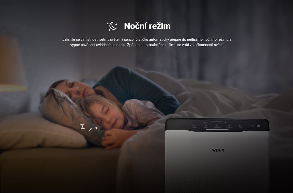 Winix Zero nočný režim
